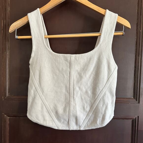 HOUSE OF HARLOW 1960 | Knit Square Neck Corset Style Crop Tank | Size Small - Picture 1 of 4